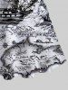 Gothic Nautical Map Print A Line Skirt -  