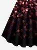 Plus Size Sparkly Glitter Print Sleeveless A Line Dress -  