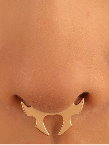 Punk Non Perforated U Horn Nose Clip Faux Nose Ring