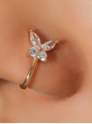 Faux Clip On Butterfly Nose Ring -  