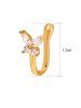 Faux Clip On Butterfly Nose Ring -  