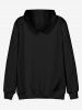 Couple Matching Christmas Hat Letters Printed Front Pocket Pullover Hoodie Outfit -  