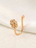 Bague de Nez Motif Fleur en Strass - d'or 