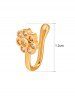 Bague de Nez Motif Fleur en Strass - d'or 