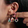 3 Pièces Ensemble de Boucles D'Oreilles à Imprimé Père Noël et Bonbons - Multi 