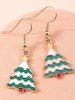 3 Pièces Ensemble de Boucles D'Oreilles à Imprimé Père Noël et Bonbons - Multi 