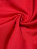Mini Robe Ligne A Flocon de Neige à Epaule Dénudée à Taille Haute à Lacets - Rouge M