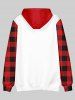 Sweat à Capuche Homme à Motif Cœur et de Noël avec Poche en Avant en Flocage Doublé Pour La Saint-Valentin - Rouge 5XL