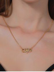 Collier Pendant Motif de Chiffre 8 Croix et de Cœur - d'or 