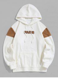 PARIS Terry Embroidered Fuzzy Polar Fleece Hoodie -  