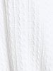 Ensemble de Top en Maille Côtelée à Motif Flocon de Neige Fausse Fourrure et Legging de Grande Taille - Blanc 