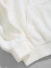 PARIS Terry Embroidered Fuzzy Polar Fleece Hoodie -  
