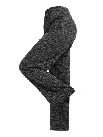 Plus Size Square Neck Knitted Cropped T-shirt and Pants Pajamas Set