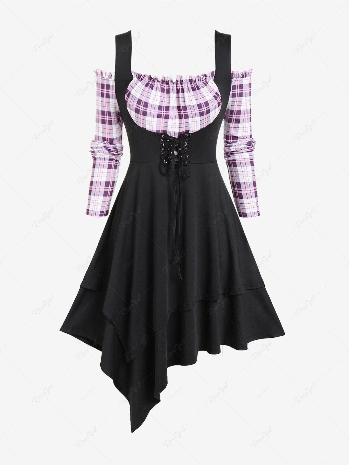 Rosegal plaid outlet dress