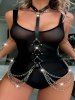 Gothic Punk PU Leather Harness Belt Body Chains -  