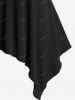 Plus Size Lace Up Zipper Crisscross Handkerchief Tank Top -  