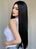 Natural Straight Black Color Long Synthetic Wig -  