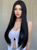 Natural Straight Black Color Long Synthetic Wig -  