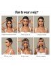 Natural Straight Black Color Long Synthetic Wig -  