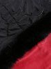 Veste à Capuche Matelassée Elastique à Taille en Fausse Fourrure de Grande Taille - Noir 1X | US 14-16