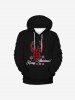 Kids Merry Christmas Plaid Elk Printed Pullover Hoodie -  