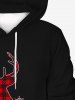 Kids Merry Christmas Plaid Elk Printed Pullover Hoodie -  