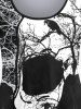 T-shirt Gothique à Imprimé Arbre Crâne à Manches Longues - Noir M | US 10