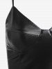 PU Leather Corset-style Cami Mini Dress -  