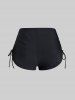Plus Size Tie Dye Cinched Ruched Modest Boyshorts Tankini Swimsuit -  