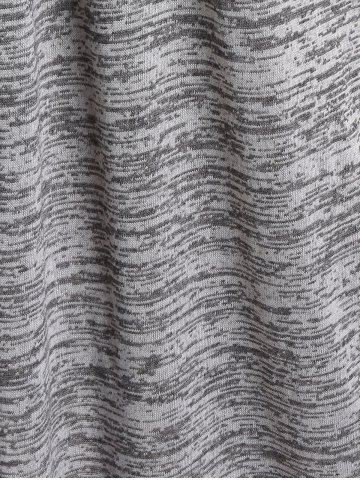 Plus Size Ruffles Ruched Two Tone Marled Textured Patchwork Drawstring Hoodie