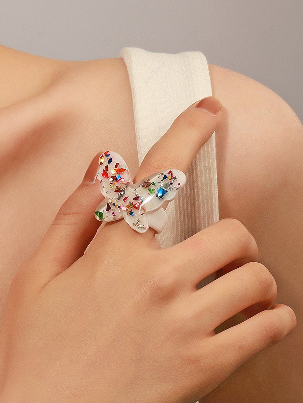 Buy Butterfly Acrylic Ring  