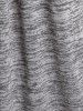 Sweat à Capuche Texturé Bicolore Jointif de Grande Taille à Volants à Cordon - Gris 2X | US 18-20