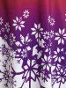 Plus Size Ruched Snowflake Print Empire Print Christmas T-shirt -  