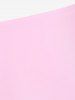 Maillot de Bain Tankini à Imprimé Cachemire avec Short de Grande Taille - Rose clair L | US 12