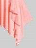Plus Size Lace Panel Ruffled Handkerchief Empire Waist Tank Top -  