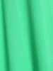 T-shirt Côtelé en Blocs de Couleurs à Demi-Zip de Grande Taille - Vert L | US 12