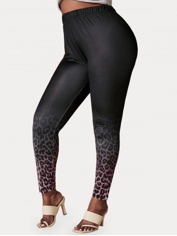 Plus Size & Curve Leopard Print Skinny Leggings