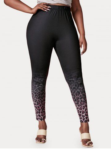 Plus Size & Curve Leopard Print Skinny Leggings