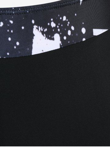 Plus Size American Flag Print Boyshorts Tankini Swimsuit