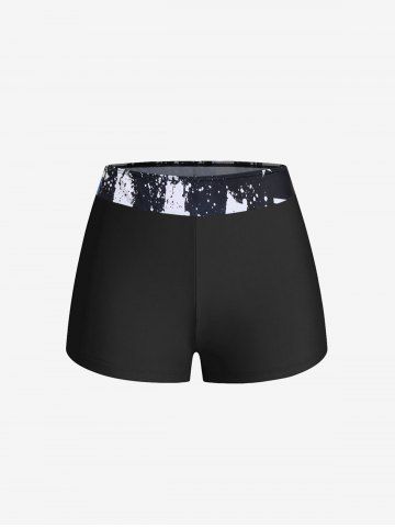 Plus Size American Flag Print Boyshorts Tankini Swimsuit