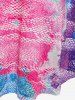 Robe Superposée Plissée Motif Abstrait de Grande Taille - Violet clair 2X