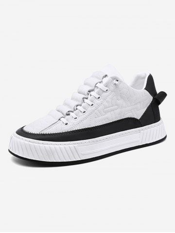Zapatos de Skate de Tacón Grueso con Cordones - WHITE - EU 40