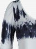 Plus Size Tie Dye Back O Ring T-shirt -  