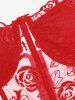 Haut Corset Tube en Dentelle - Rouge L
