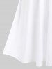 Plus Size Basic Solid Color Knee Length Flare Dress -  