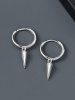 1 Paire de Boucles D'Oreilles Pendantes en Forme de Cône - Argent 