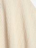 Plus Size Crisscross Lace Trim Cable Knit Zigzag Long Sleeves Tee -  