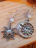Gothic Moon Sun Drop Earrings -  