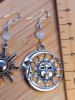 Gothic Moon Sun Drop Earrings -  