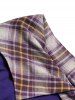 Mini Robe Ligne A à Capuche Panneau à Carreaux Imprimé à Taille Haute - Concorde XL